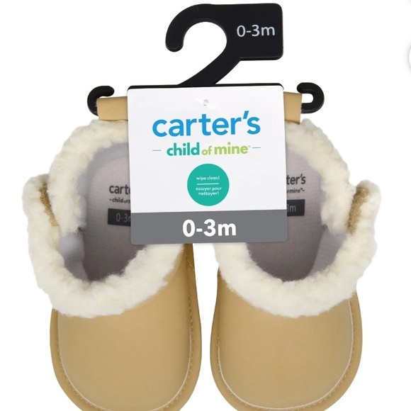 Carter's Tan Baby Walker Shoes Soft Slip-On Design, baby girl shoes,baby shoes - Picture 1 of 7
